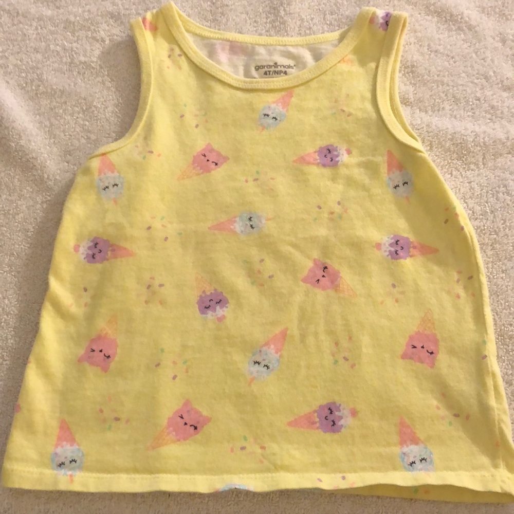 Yellow Ice cream tank top